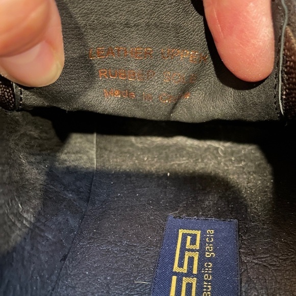 Aurelio Garcia Fiesso  Leather Suede Stitching Square Toe Slip‎ On Shoes Men's 8 - Picture 9 of 9